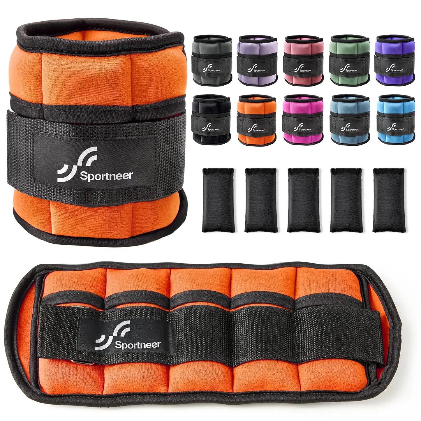 Adjustable Ankle Weights - 1Pair 10lb Leg Weights