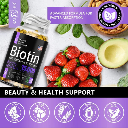 Biotin + Collagen + Keratin Supplement