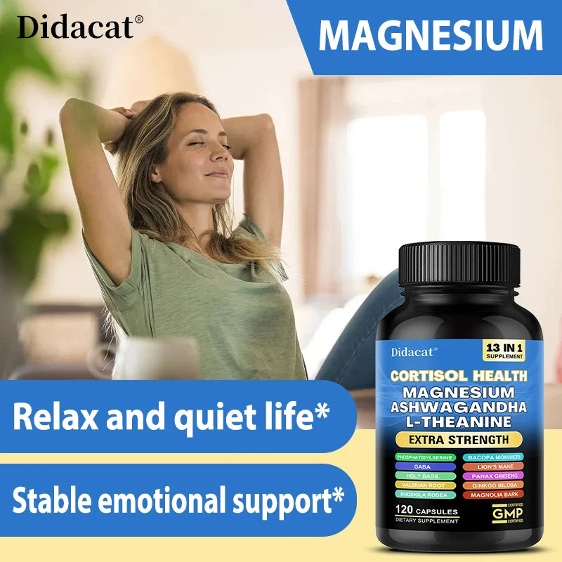 13-in-1 Cortisol Supplement - Brain Health, Mood, Relaxation