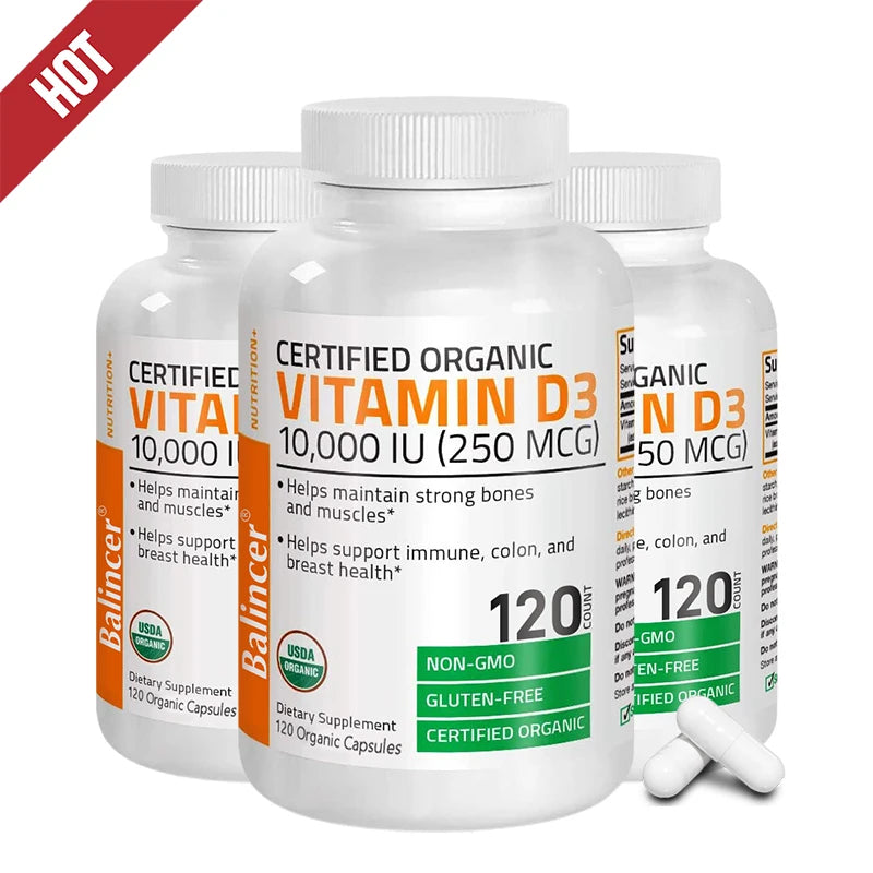 Vitamin D3, Supports Calcium Absorption, Muscle Strength