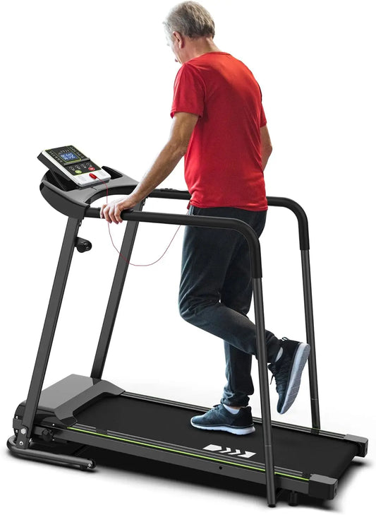 Walking Treadmill with Long Handrail for Balance