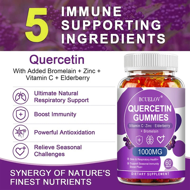 Quercetin Gummies - with Zinc, Vitamin C, Bromelain