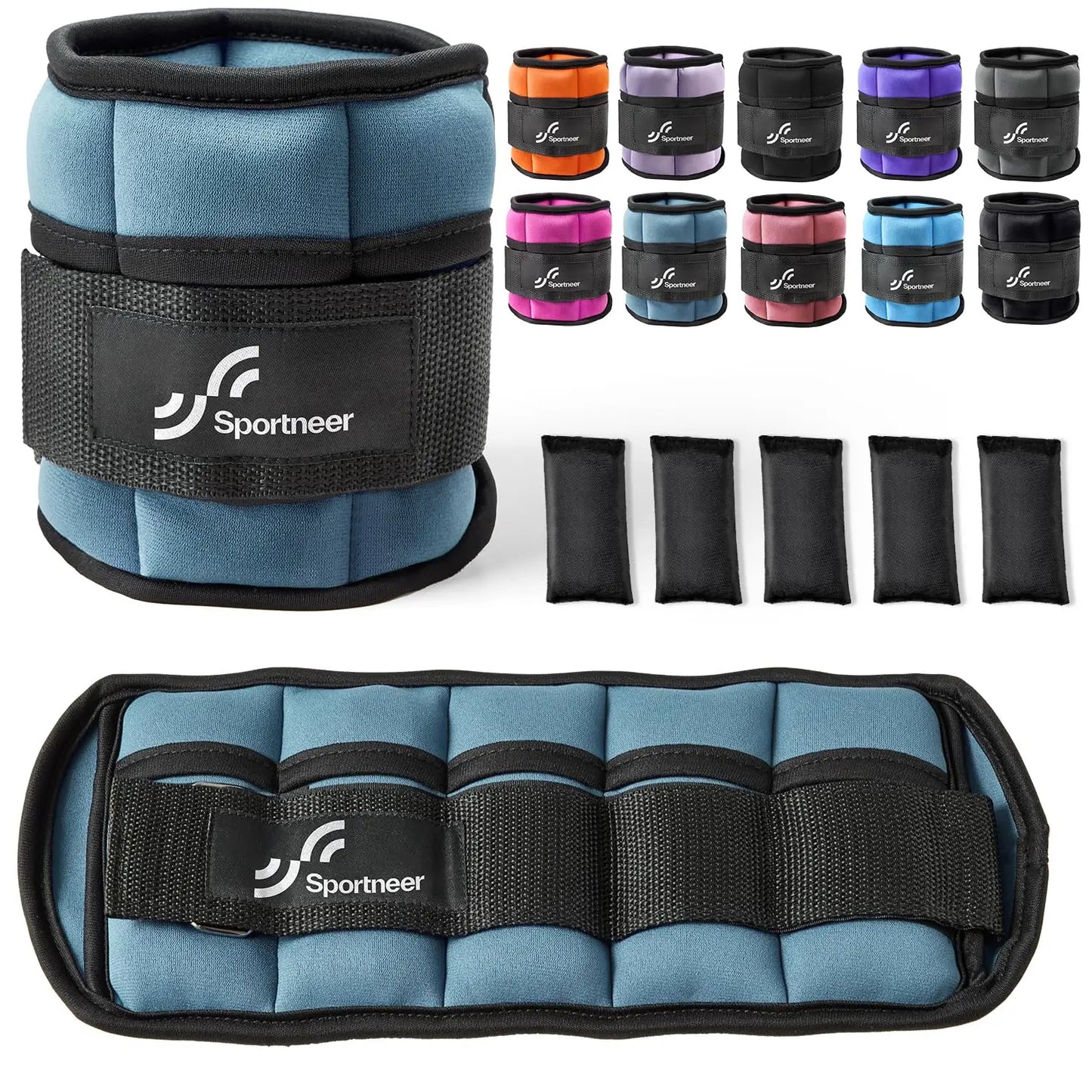 Adjustable Ankle Weights - 1Pair 10lb Leg Weights