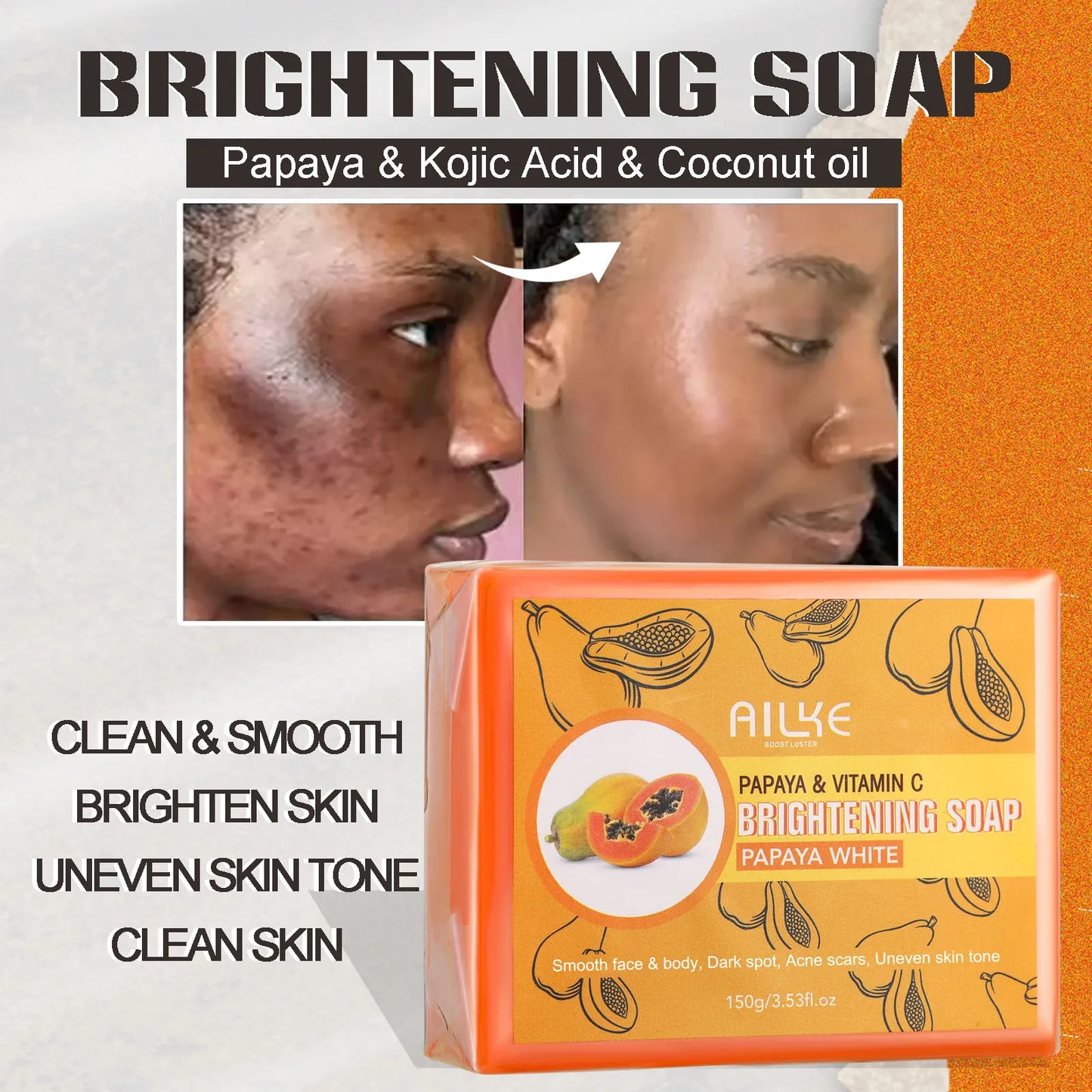 Skin Whitening Organic Papaya Handmade Soap